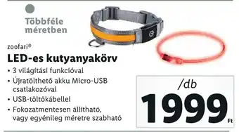 Lidl zoofari LED-es kutyanyakörv 1 db ajánlat