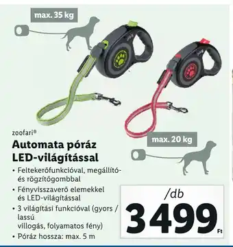 Lidl zoofari Automata póráz LED-világítással 1 db ajánlat