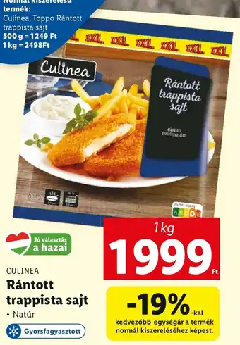 Lidl CULINEA Rántott trappista sajt 1 kg ajánlat