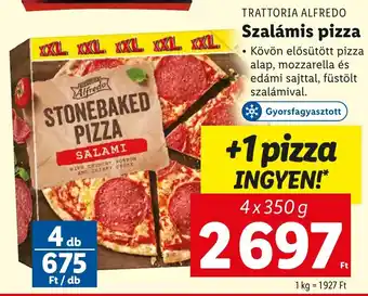 Lidl TRATTORIA ALFREDO Szalámis pizza 4 x 350 g ajánlat