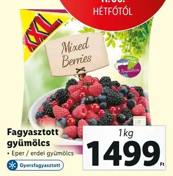 Lidl Fagyasztott gyümölcs 1 kg ajánlat
