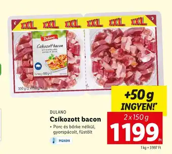 Lidl DULANO Csíkozott bacon 2 x 150 g ajánlat