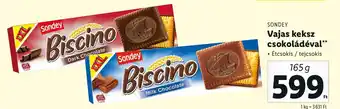 Lidl SONDEY Vajas keksz csokoládéval 165 g ajánlat