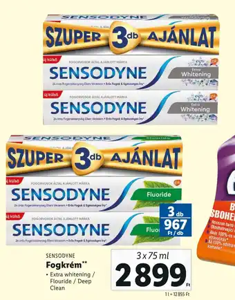Lidl SENSODYNE Fogkrém 3 x 75 ml ajánlat