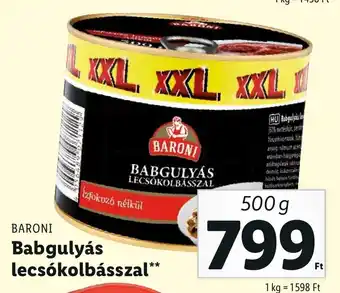 Lidl BARONI Babgulyás lecsókolbásszal 500 g ajánlat