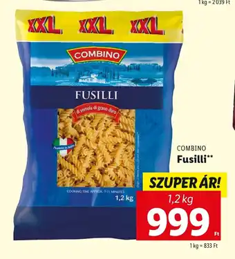 Lidl COMBINO Fusilli 1,2 kg ajánlat