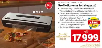 Lidl SILVERCREST KITCHEN TOOLS Profi vákuumos fóliahegesztő 1 db ajánlat