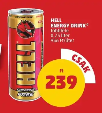 PENNY HELL ENERGY DRINK 0,25 l ajánlat