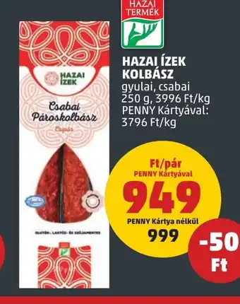 PENNY HAZAI ÍZEK KOLBÁSZ 250 g ajánlat