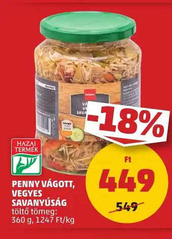 PENNY PENNY VÁGOTT, VEGYES SAVANYÚSÁG 360 g ajánlat