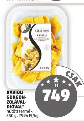 RAVIOLI GORGON-ZOLÁVAL-DIÓVAL 250 g