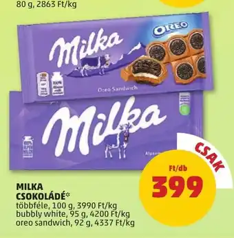 PENNY MILKA CSOKOLÁDÉ 100 - 92 g ajánlat