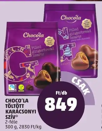 PENNY CHOCO'LA TÖLTÖTT KARÁCSONYI SZÍV 300 g ajánlat