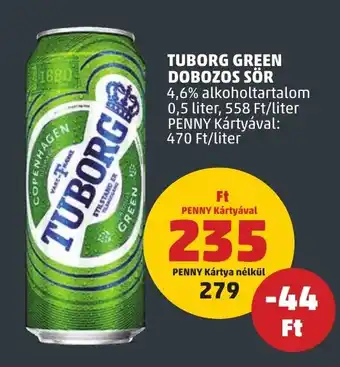 PENNY TUBORG GREEN DOBOZOS SÖR 0,5 l ajánlat