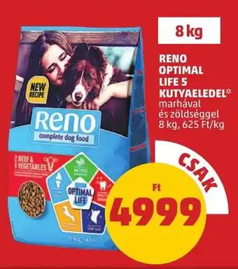PENNY RENO OPTIMAL LIFE 5 KUTYAELEDEL 8 kg ajánlat