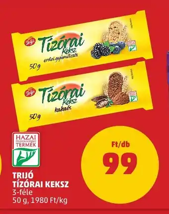 PENNY TRIJÓ TÍZÓRAI KEKSZ 50 g ajánlat