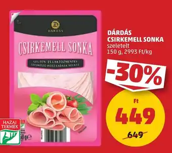 PENNY DÁRDÁS CSIRKEMELL SONKA 150 g ajánlat