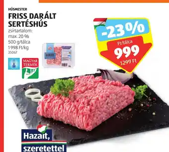 ALDI HÚSMESTER FRISS DARÁLT SERTÉSHÚS 500 g ajánlat