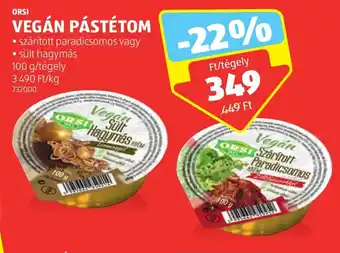 ALDI ORSI VEGÁN PÁSTÉTOM 100 g ajánlat