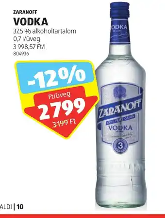 ZARANOFF VODKA 0,7 l