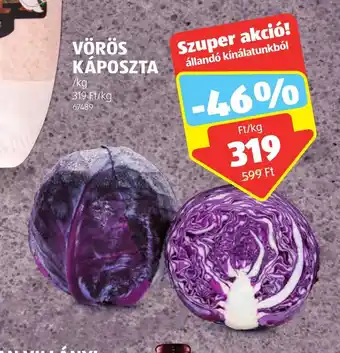 ALDI VÖRÖS KÁPOSZTA 1 kg ajánlat