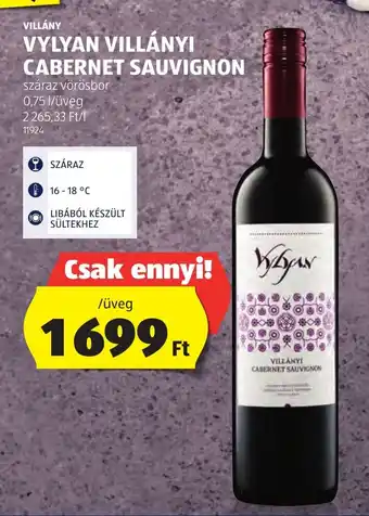 VILLÁNY VYLYAN VILLÁNYI CABERNET SAUVIGNON 0,75 l