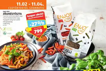 ALDI ENJOY FREE! ZÖLDSÉGTÉSZTA 500 g ajánlat
