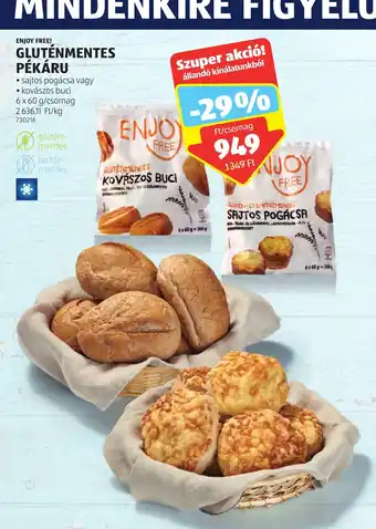 ENJOY FREE! GLUTÉNMENTES PÉKÁRU 6 x 60 g