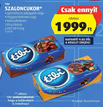 ALDI TIBI SZALONCUKOR 330g ajánlat