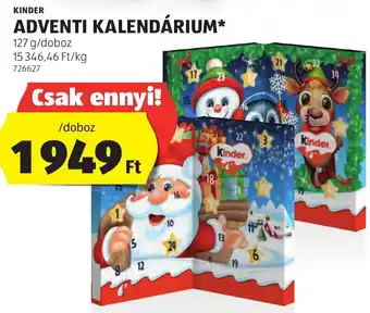 ALDI KINDER ADVENTI KALENDÁRIUM 127 g/doboz ajánlat