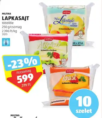 ALDI MILFINA LAPKASAJT 250g ajánlat
