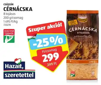 ALDI CSÁSZÁR CÉRNÁCSKA 200g ajánlat