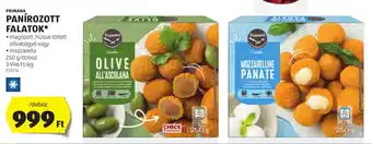 ALDI PRIMANA PANÍROZOTT FALATOK 250g ajánlat