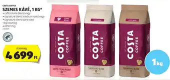 ALDI COSTA COFFEE SZEMES KÁVÉ, 1 KG ajánlat