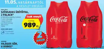 ALDI COCA-COLA SZÉNSAVAS ÜDÍTŐITAL, 2 PALACK 2x1,75l ajánlat