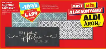 ALDI HOME CREATION KONYHAI SZŐNYEG 65x180cm ajánlat