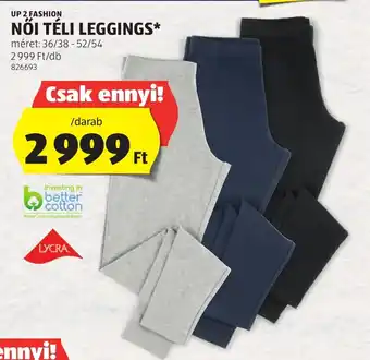 ALDI UP 2 FASHION NŐI TÉLI LEGGINGS meret 36/38-52/54 ajánlat