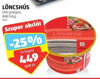 ALDI LÖNCSHÚS 500 g ajánlat