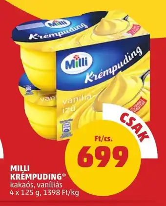 PENNY MILLI KRÉMPUDING 4 x 125 g ajánlat