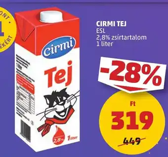 PENNY CIRMI TEJ 1 l ajánlat
