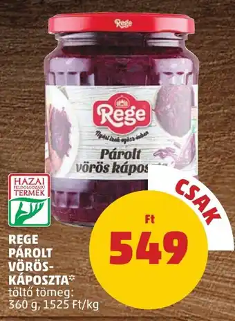 PENNY REGE PÁROLT VÖRÖS-KÁPOSZTA 360 g ajánlat
