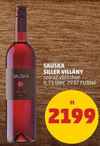 SAUSKA SILLER VILLÁNY 0,75 l