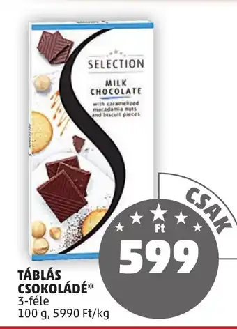PENNY TÁBLÁS CSOKOLÁDÉ 100 g ajánlat