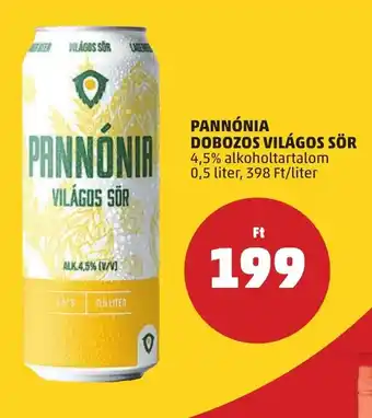 PENNY PANNÓNIA DOBOZOS VILÁGOS SÖR 0,5 l ajánlat