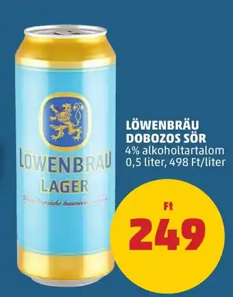 PENNY LÖWENBRÄU DOBOZOS SÖR 0,5 l ajánlat