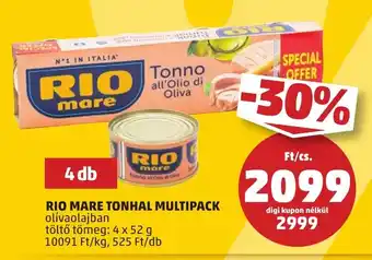 PENNY RIO MARE TONHAL MULTIPACK 4 x 52 g ajánlat