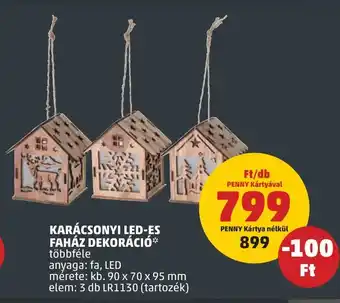 PENNY KARÁCSONYI LED-ES FAHÁZ DEKORÁCIÓ 1 db ajánlat