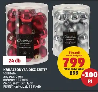 PENNY KARÁCSONYFA DÍSZ SZETT 24 db ajánlat