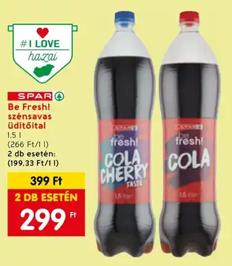 Spar SPAR Be Fresh! szénsavas üdítőital 1,5 I ajánlat