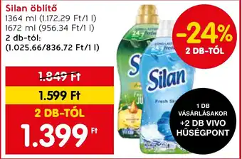 Spar Silan öblítő 1364 / 1672 ml ajánlat